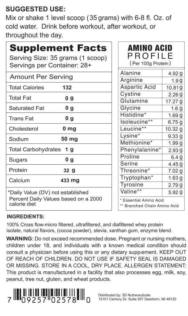 ISO-3D WHEY PROTEIN ISOLATE!